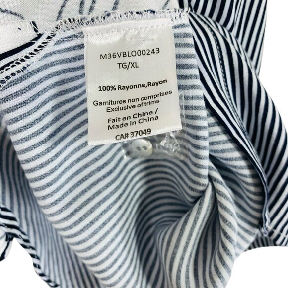 mix print blk& wht long sleeve blouse top semi fitted sz xl Marie Claire - Picture 16 of 16